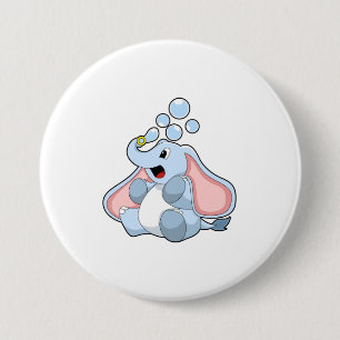 Elefant med Vatten bubblor Knapp