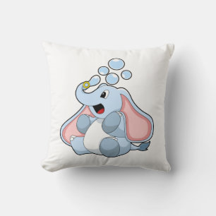 Elefant med Vatten bubblor Kudde