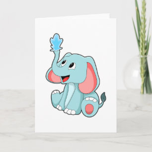 Elefant med vatten kort