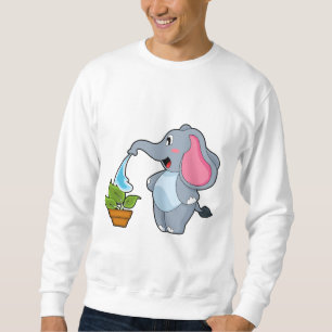 Elefant med växt lång ärmad tröja