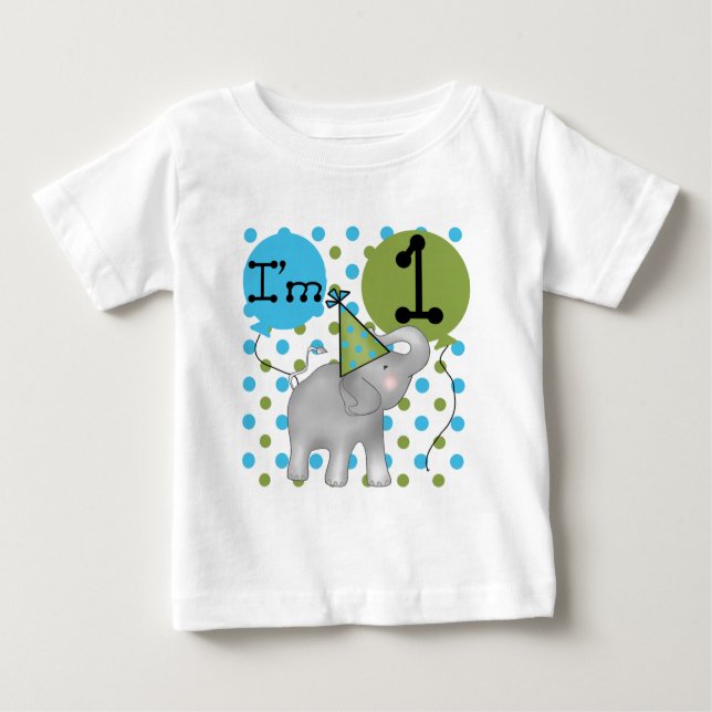 Elefant mig första födelsedagTshirts och gåvor för Tee (Framsida)