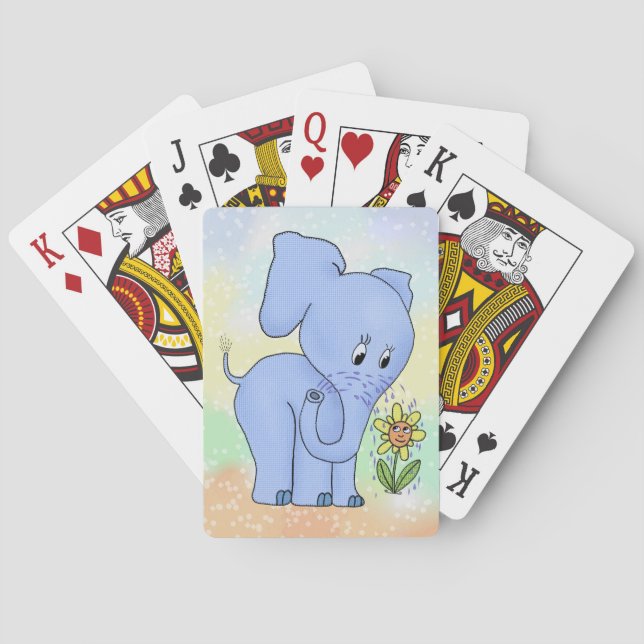 Elefant mit Blume Casinokort (Baksidan)