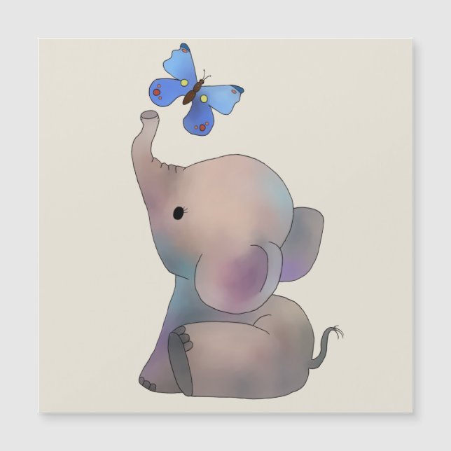 Elefant mit Schmetterling (Framsida)