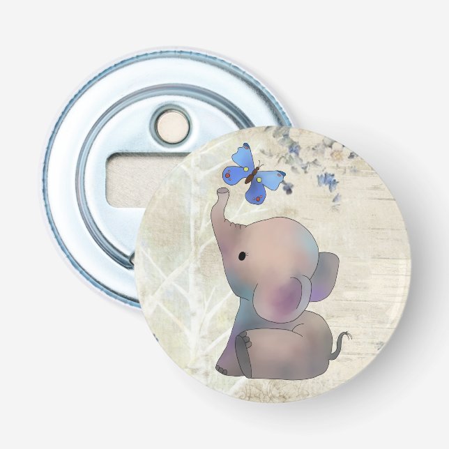 Elefant mit Schmetterling Flasköppnare (Framsidan)
