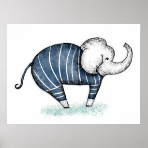 Elefant Models Swimming Costume Poster Wall Art