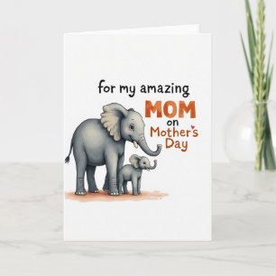 Elefant Mors Dag Kärlek Konst Kort