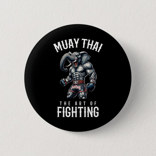 Elefant Muay Thai - Kickboxning och elefantthai  Knapp (Framsida)