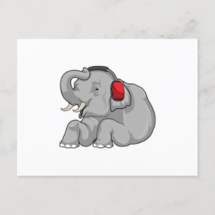 Elefant Musik Hörlurar Vykort