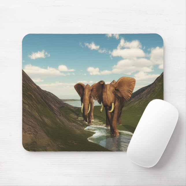 Elefant Musmatta (Med mus)