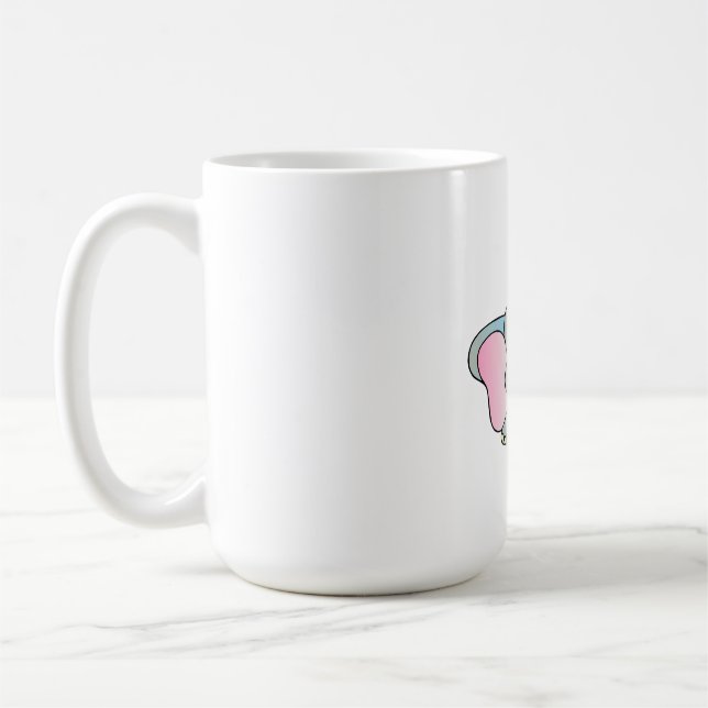 Elefant, natur, ballong kaffemugg (Vänster)