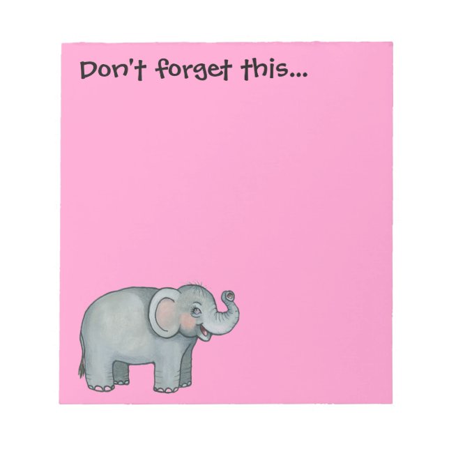 Elefant Note Pad Anteckningsblock (Framsida)