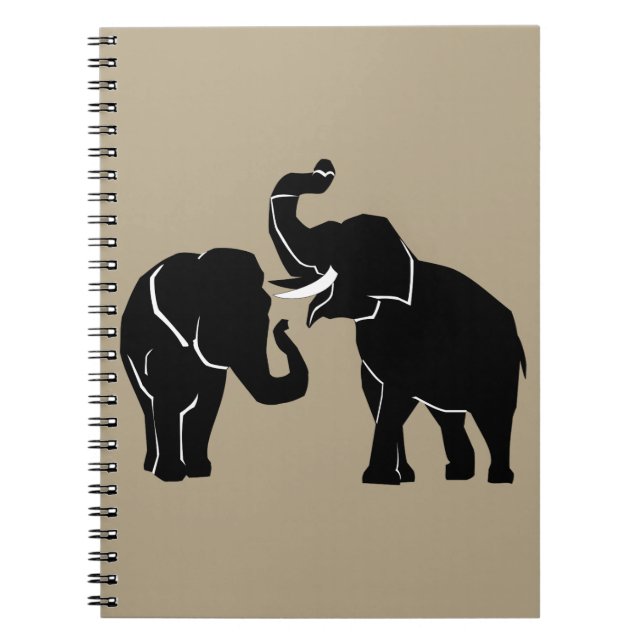 Elefant Notebook Anpassningsbar Färg - Text Anteckningsbok (Framsidan)