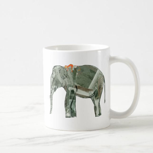 Elefant och apa kaffemugg (Höger)