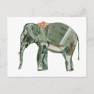 Elefant och apa vykort
