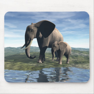 Elefant och baby Mousepad Musmatta