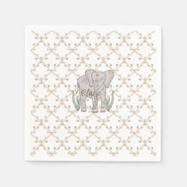 Elefant och bambus pappersservett