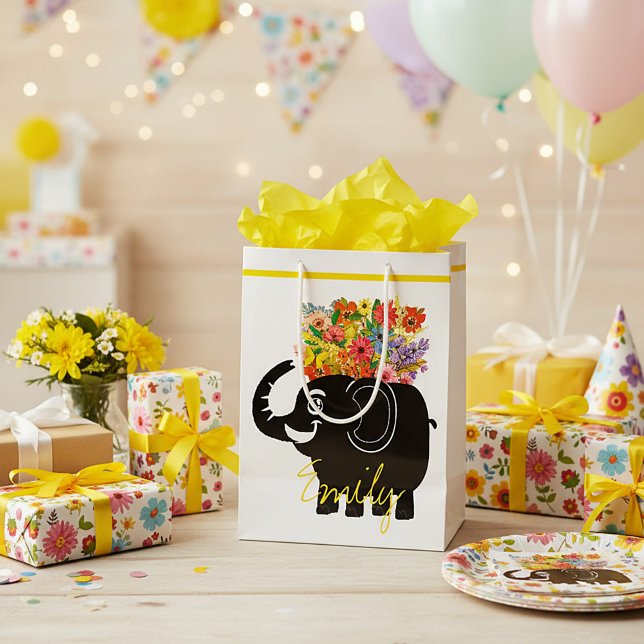 Elefant och blommor   (Skapare uppladdad)