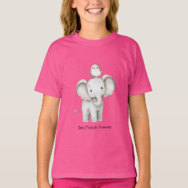 Elefant och fågel bästa vänner  t shirt