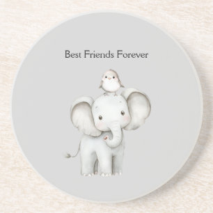 Elefant och fågel bästa vänner underlägg