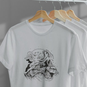 Elefant och Wave Hand plockade T Shirt