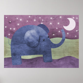 Elefant önskemål på en stjärna - poster utskrifter
