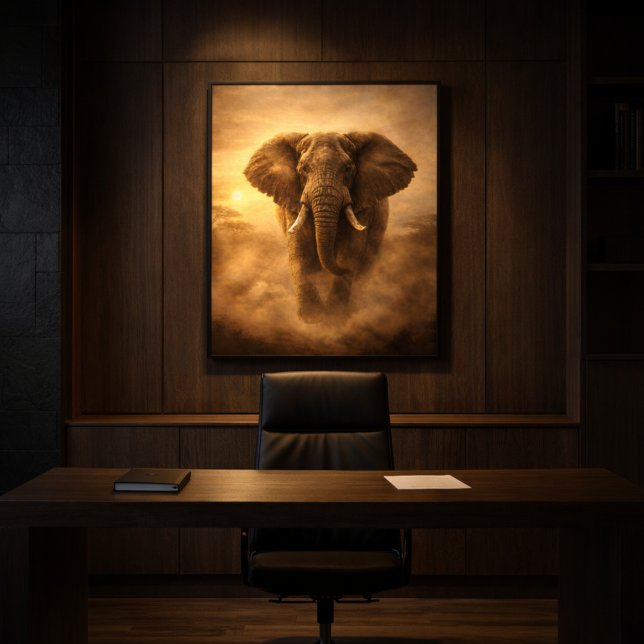 Elefant — Otämjd drivkraft Canvastryck (Skapare uppladdad)
