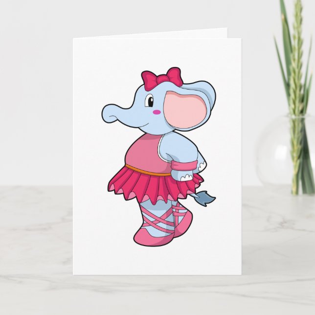 Elefant på balett med kjol kort (Framsida)