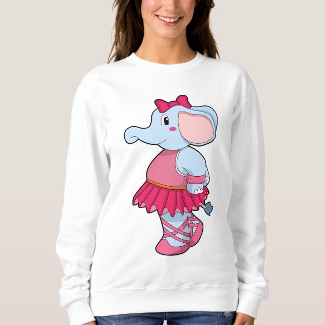 Elefant på Balett med Skjortrock T Shirt (Framsida)