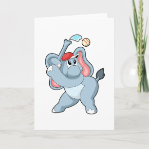Elefant på baseboll kort