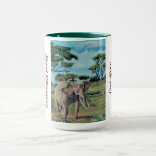 Elefant på berget Kilimanjaro - Mugg