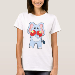 Elefant på Boxing med Boxinghandskar T Shirt