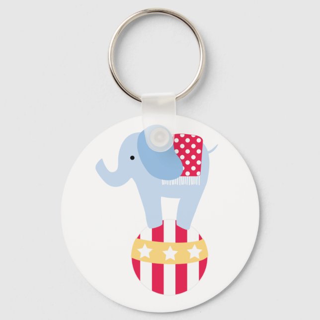 Elefant på Circus Boll Nyckelring (Framsida)