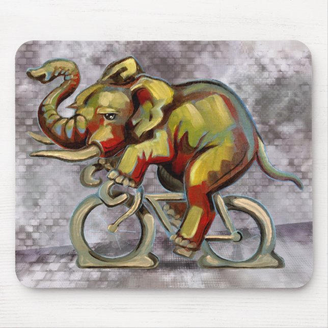 Elefant på en cykel musmatta (Framsidan)