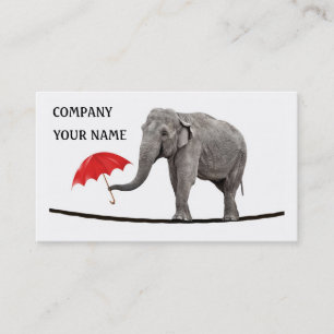 Elefant på en tightrope visitkort