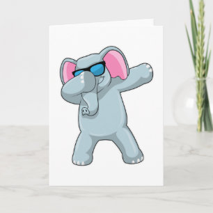 Elefant på Hip Hop-dans Dab Kort