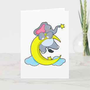 Elefant på moln kort