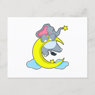 Elefant på moln vykort