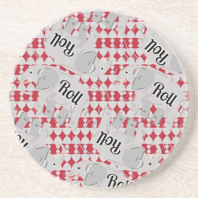 ”Elefant på rulle” keramisk ölkryssare Underlägg (Framsidan)