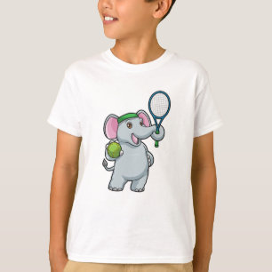 Elefant på Tennis med Tennis racket & Boll T Shirt