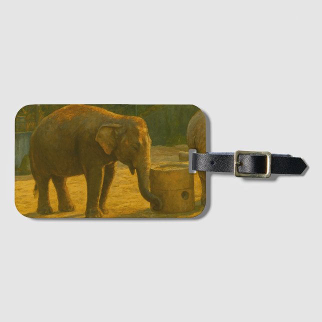 Elefant par in Sanctuary Setting Bagagebricka (Framsida horisontal)