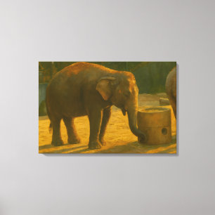 Elefant par in Sanctuary Setting Canvastryck