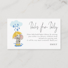 Elefant paraplyskript Bokar för babyskor Tilläggskort