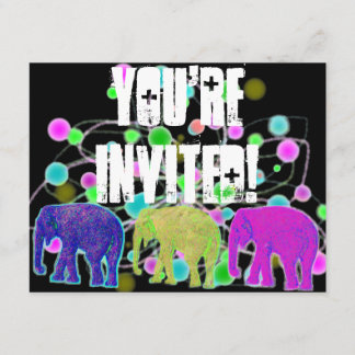 Elefant Party Inbjudningar