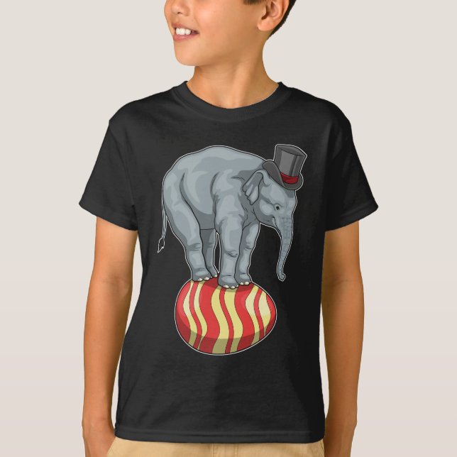 Elefant Påsk Påskägg Cirkus T Shirt (Framsida)
