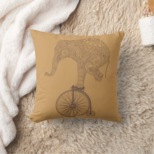 Elefant Penny Farthing Cykel Balans Kudde