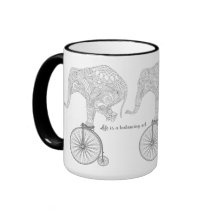 Elefant Penny Farthing Cykel Balans