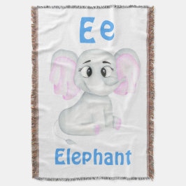 Elefant personalize ABC: Brev E - lägg till ditt n Filt