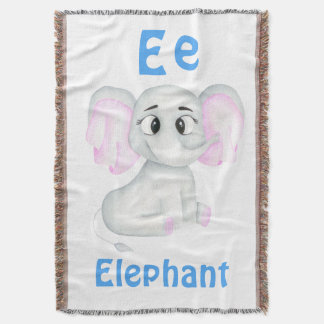 Elefant personalize ABC: Brev E - lägg till ditt n Filt