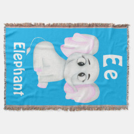 Elefant personalize ABC: Brev E - lägg till ditt n Filt