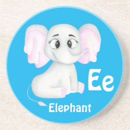 Elefant personalize ABC: Brev E - lägg till ditt n Underlägg